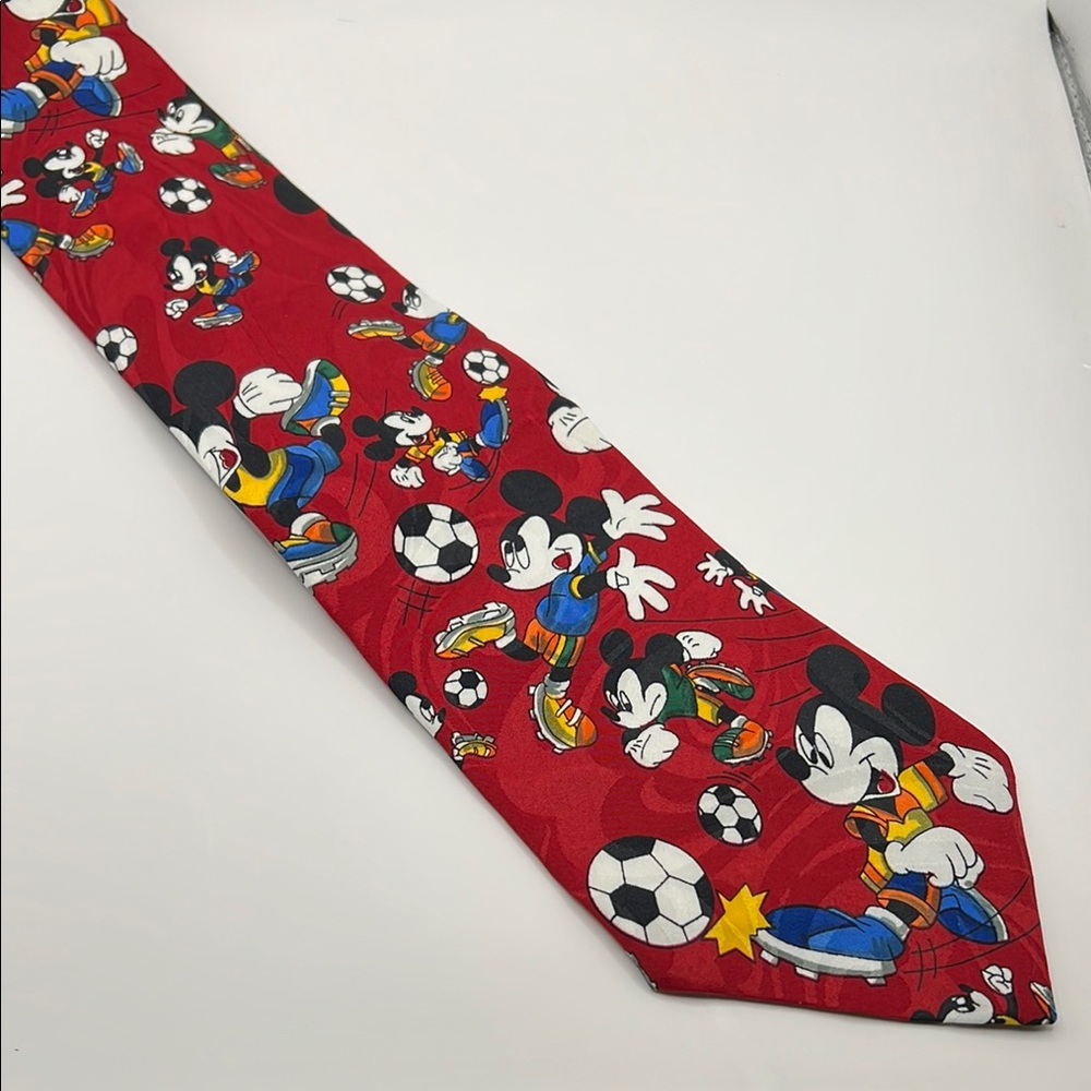 BALANCINE Tie Men's Red Mickey Mouse Soccer Disney Theme